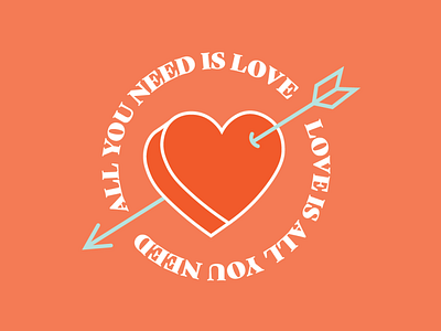 Social330 Posts arrow design heart illustration love sweetest typography valentine valentines day vector