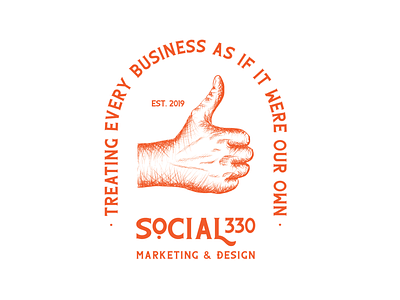Social 330 ALT logo branding logo orange typography