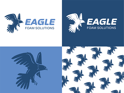 Eagle Foam Solutions blue color logo blue logo eagle eagle logo foam logo logo service logo spray foam