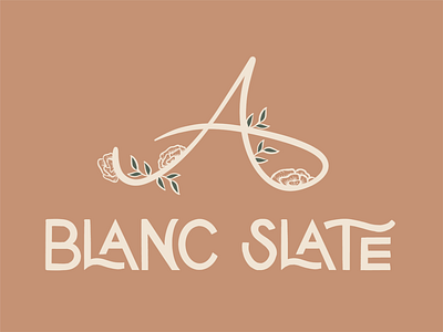 A Blanc Slate 2 branding floral floral logo florist logo procreate typography