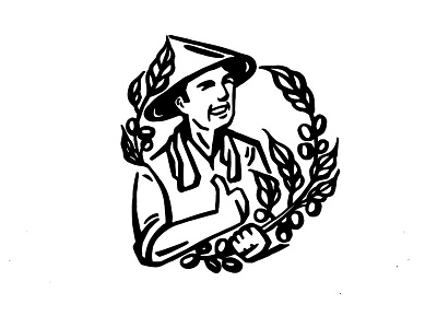 Coffee Farmer branding design illustration logo typography