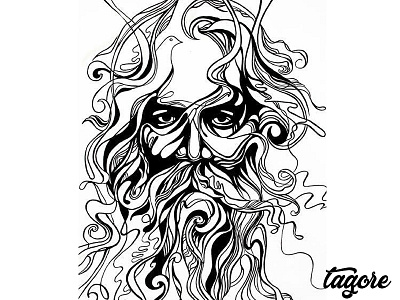 Tagore branding design illustration