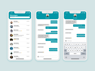 Daily UI Day 13 - Direct Messaging app daily ui daily ui 013 daily ui challenge dailyui figma messaging ui