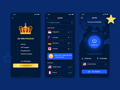 VPN App Desing app design home page design security app design ui ux design vpn app vpn app design vpn app figma vpn app ios vpn app mobile vpn app ui design vpn app uiux vpn app ux