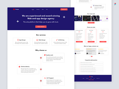 Landing Page Design home page design landing page design landing page ui design ui ux design web ui design website design website landing page design