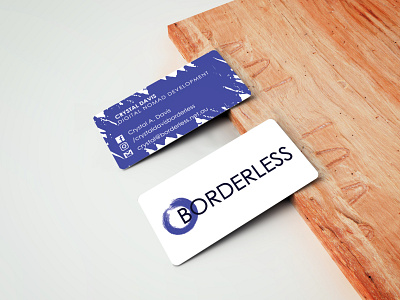 Borderless Business Card adobe illustrator borderless branding business card business card design business cards business design businesscard design enso illustrator logo minimal professional vector