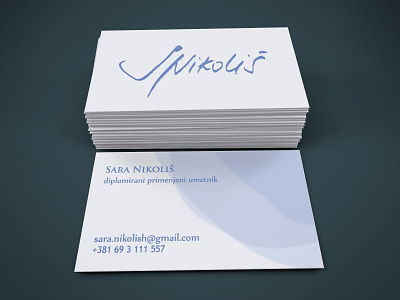 Applied Arts Personal Business Card adobe illustrator applied arts artist branding business card business card design business design businesscard design illustrator minimal vector