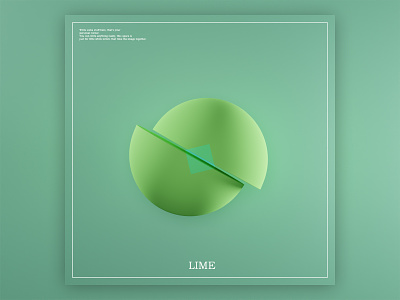 Lime 3d design graphic design