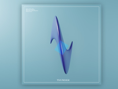 Thunder 3d design graphic design