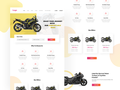 Bike rental web ui figmadesign webdesign