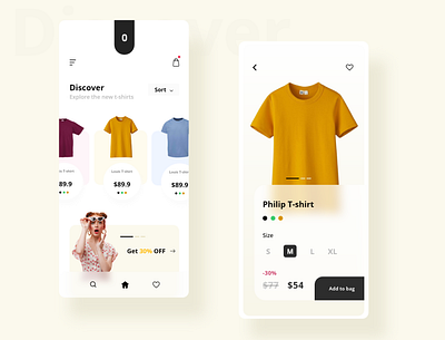 fashion app ui