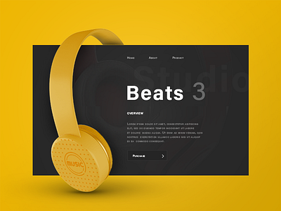 Beats Studio Headphones landing page design landingpage ui ux webdesign