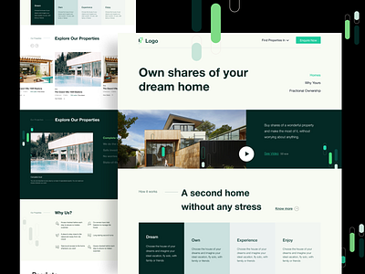 Dream house landing page design branding design figmadesign landingpage ui ux webdesign