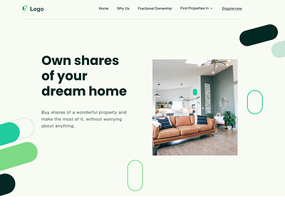 Dream house landing page hero section branding design figmadesign landingpage ui ux webdesign