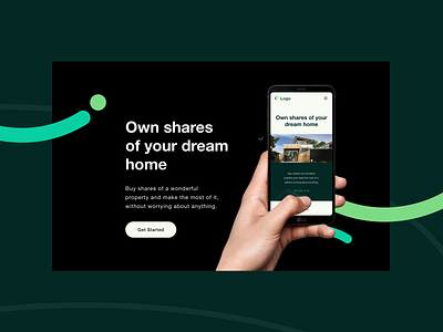 Real estate responsive app product page branding design figmadesign landingpage ui ux webdesign