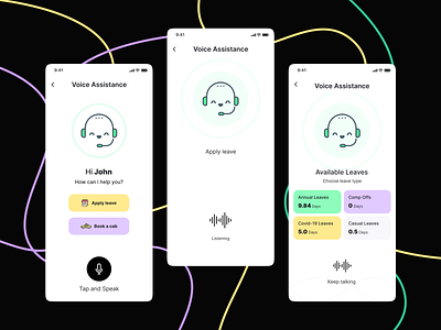 Smart HRMS App - Apply leave through voice assistance