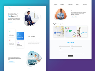 Entrepreneur Landing Page Design landing page design layoutdesign uidesign uxui webdesign website design