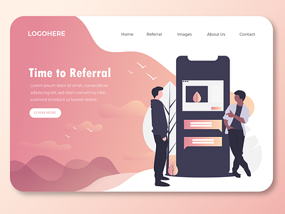 referral landing page landing page landing page design mobile app referral reference referral referrals user experience user interface design