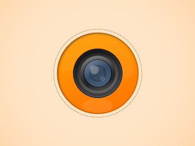 Camera lens icon/button
