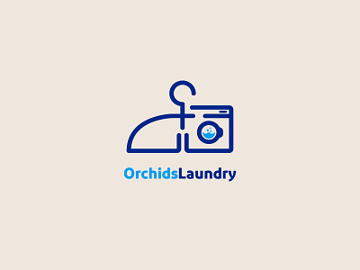 Orchids Laundry Logo Design brand identity branding design laundry logo logo logo design logodesign minimal vector
