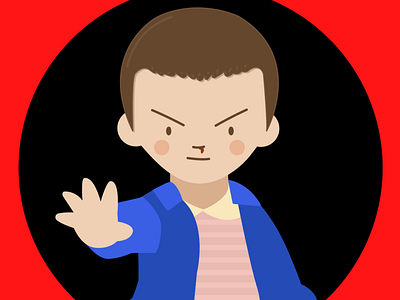 Eleven from Stranger Things cartoon character design characters charcter design digital art eleven eleven stranger graphic design graphic designer illustration illustrator netflix netflix character portrait stranger things vector vector art vector illustration vector illustrator