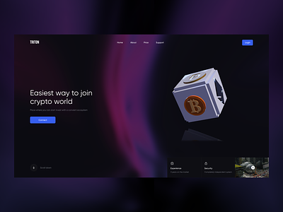 Crypto web design 3d bitcoin blockchain crypto cryptocurrency currency dark design ethereum gradient interface investment nft ui ux web web design