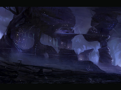 Aethbaal Station art atmosphere conceptart digital painting environment photoshop scifi