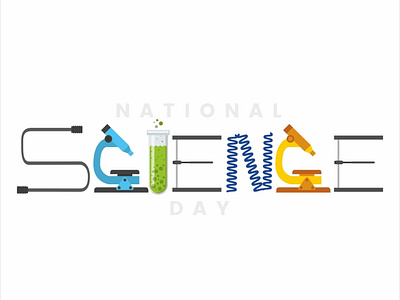 National Science Day Typography