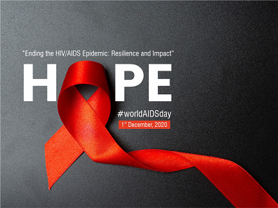 World AIDS Day 2020 2020 aids day 2020 art of the day creative december 2020 designer graphic design poster poster design social media creative stop aids typography typography design