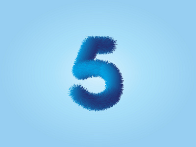 Furry Number Five art of the day best design bestdesigner creative creativedesigner design designer furryfive furrynumber graphic design numberfive typography design vector