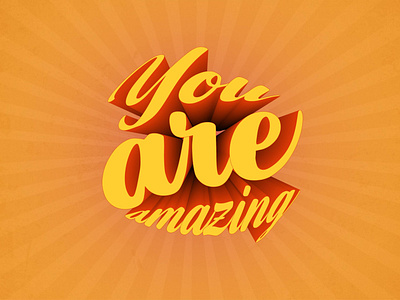 You are amazing Typography