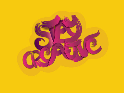 Stay Creative Typography art art of the day best design creative design designer designs graphic design illustration illustration art typographic typography typography design unique logo