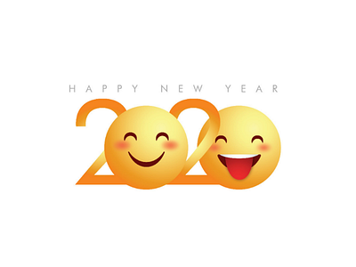 Happy New Year 2020 creative design graphic happyfaces happynewyear