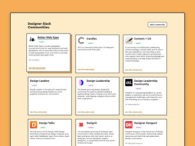Designer Slack Communities
