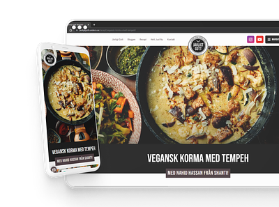 Recipe header for javligtgott.se branding design elementor figma food header jetengine mobile recipe ui wordpress