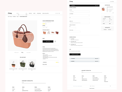 E-commerce O bag bag design e commerce figma figmadesign onlinemarketing shop store ui uidesign uiux user experience ux web