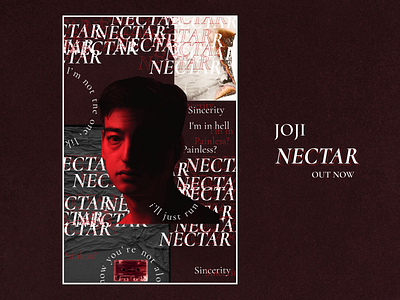 Joji Nectar Poster concept joji music poster poster art poster design typography