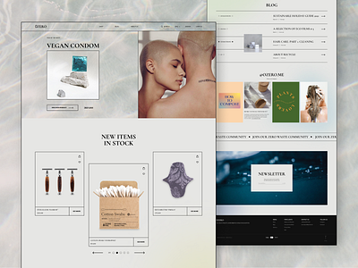 Ozero online store concept design ecommerce figma minimalistic online shop onlinestore ui uidesign web webdesign