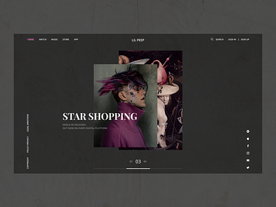 Lil Peep Website Concept clean concept design figma minimal minimalistic music ui uidesign