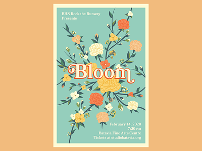 Bloom bloom blue bookmania branding dynamic fashion flower illustration lush plant poster design theme