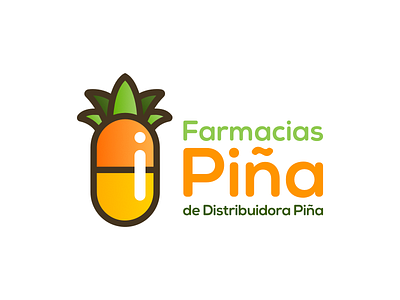 Logo Famacias Piña arkadius branding ecuador fruit guayaquil logo pineapple piña tropical