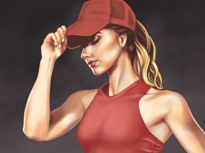 Olga Paredes digital painting fitness fitness model illustration procreate