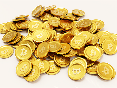 Bitcoin Pile bitcoin blender3d coins ecuador gold guayaquil stock photo