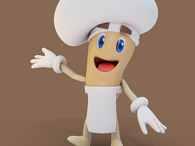 Smiley Peanut blender blender3d blender3dart character design chef client cliente cycles ecuador eevee guayaquil kitchen mascot modeling peanut toon white