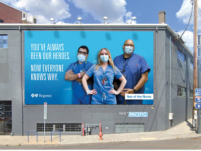 Regence : "Year of the Nurse" campaign art direction campaign design conceptual design corporate marketing creative direction environmental design graphic design outdoor advertising print design