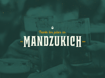 Mandzukich - craft beer beer beige cerveja artesanal cerveza craft design green label lettering logo serif