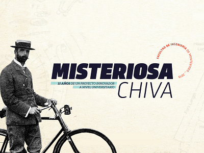 Misteriosa Chiva (Spanish) - Proyecto de Movilidad Activa beige bicicleta branding design diseño infografia infography vintage