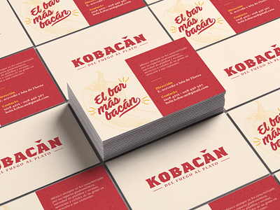 Kobacan - Illustrated Business Cards artisanal beige and red brand business business cards businesscard ceo ideas illustration illustrations management rustic