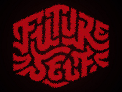 Future Self future futuristic geometric graphic hand hexagon lettering letters nesting shape type typography