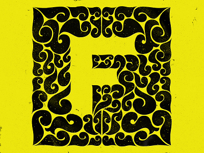 Typefight F f flourish funky lettering texture type typefight